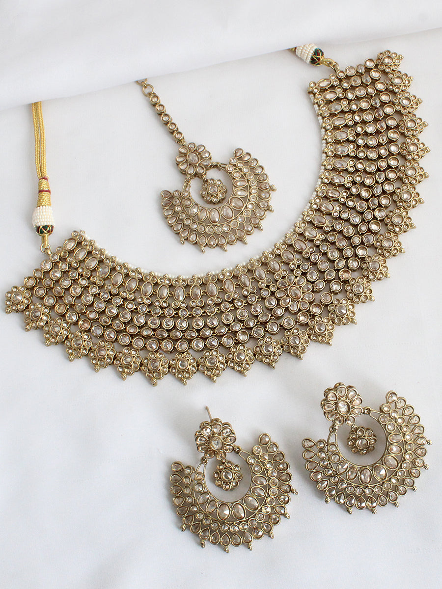 Itisha Necklace Set-Gold