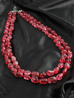 Pushti 2 Layered Necklace-Pink