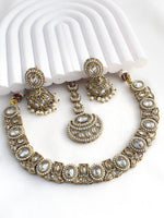 Lavika Choker Necklace Set-White