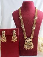 Saanjh Pendant Long Necklace Set-Mint Green