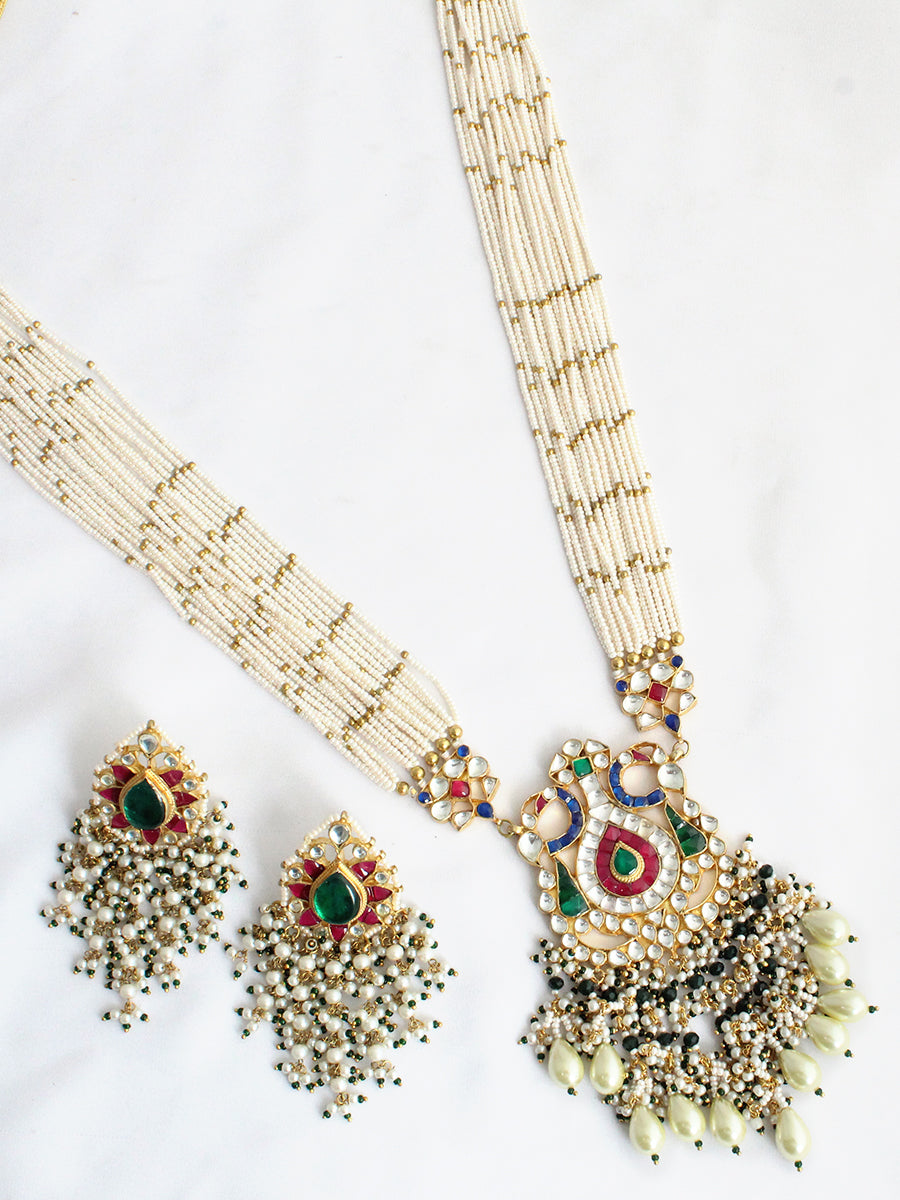 Upavan Long Necklace Set-MUlticolor