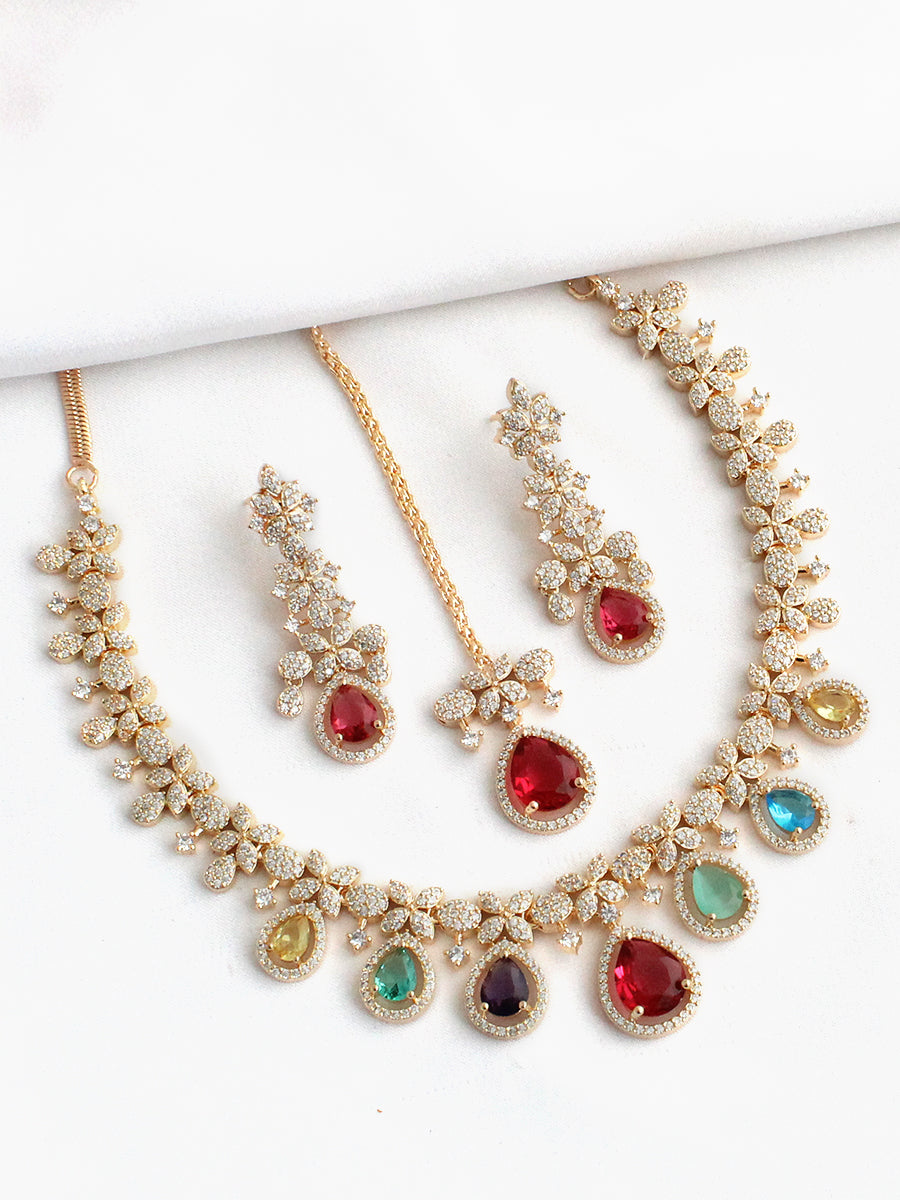 Sobia Necklace Set-Multicolor
