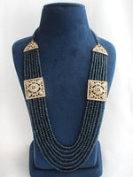 Saima Layered Necklace-Navy Blue
