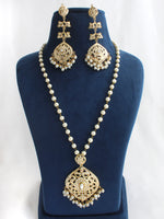 Inaya Jadau Long Necklace Set-Gold