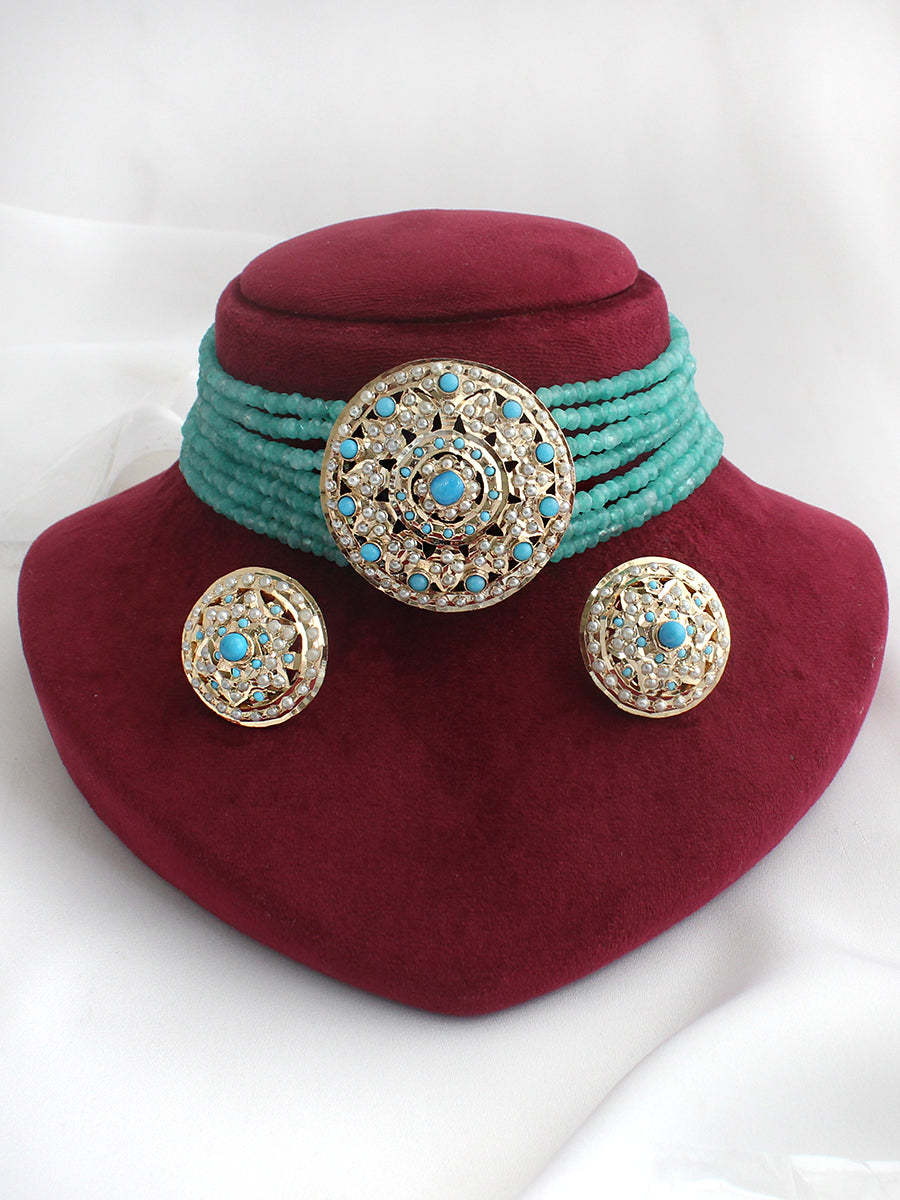 Amna Choker Necklace Set 