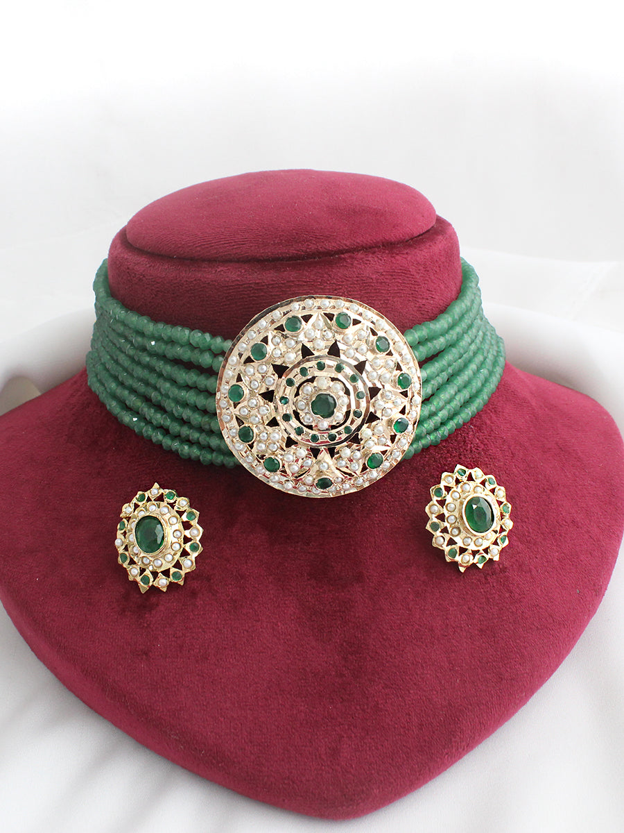 Amna Choker Necklace Set 