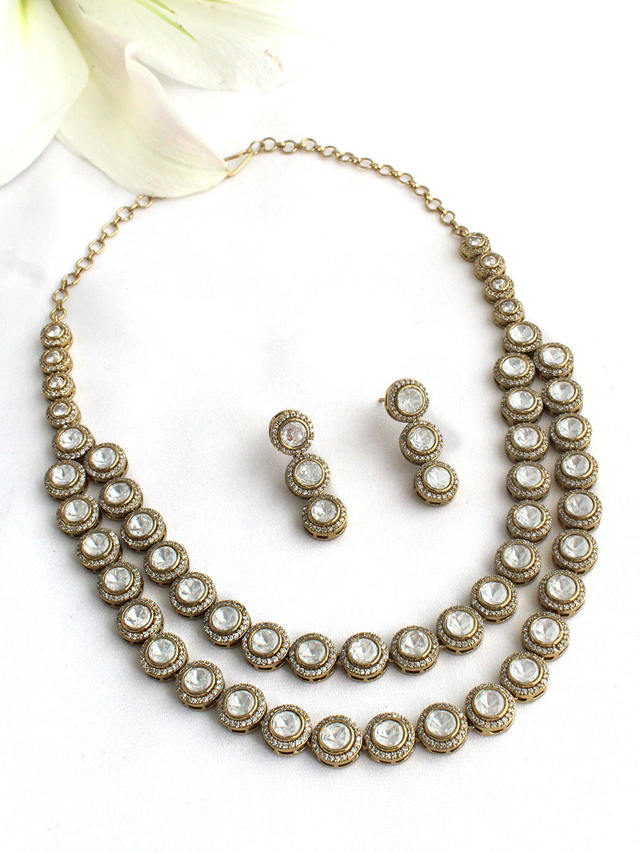 Noshin Layered Necklace Set-Gold