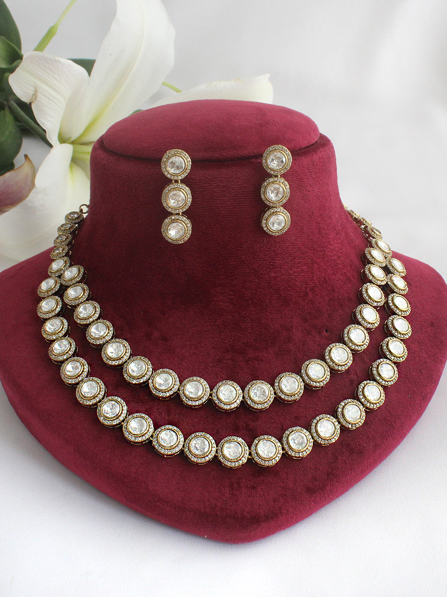 Noshin Layered Necklace Set-Gold