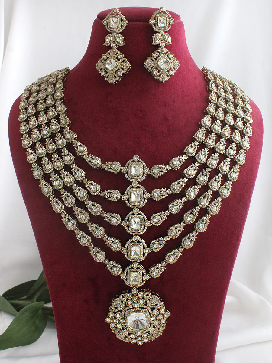 Manushi Layered Necklace Set-Gold