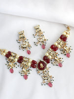 Yukti Choker Necklace Set-Maroon