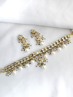 Nirvika Choker Necklace Set-pearl