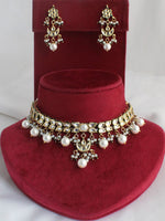 Nirvika Choker Necklace Set-Pearl