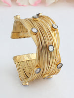 Kashvi Cuff Bracelet-Golden